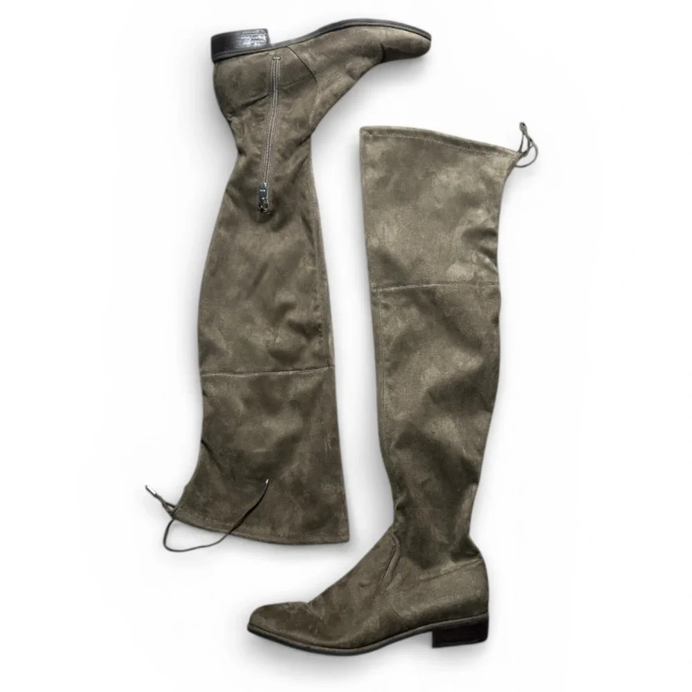 Marc Fisher Womens Humor 2 Faux Suede Over-The-Knee Boots Taupe Size 8.5M